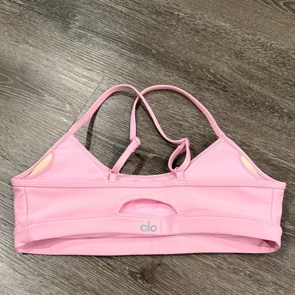 ALO Yoga Pink Strappy Sports Bra - Picture 2 of 2